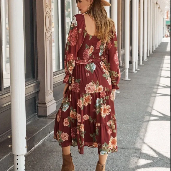 Floral Bohemian Maxi Dress - Picture 2 of 2